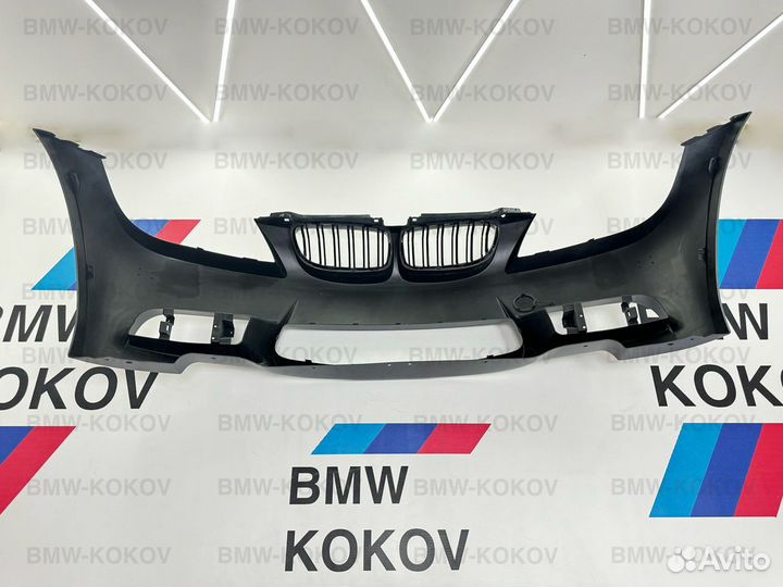 Передний бампер в стиле M3 рестайлинг на BMW E90