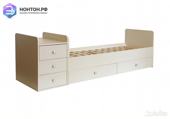 Кровать детская Фея 1100 слоновая кость