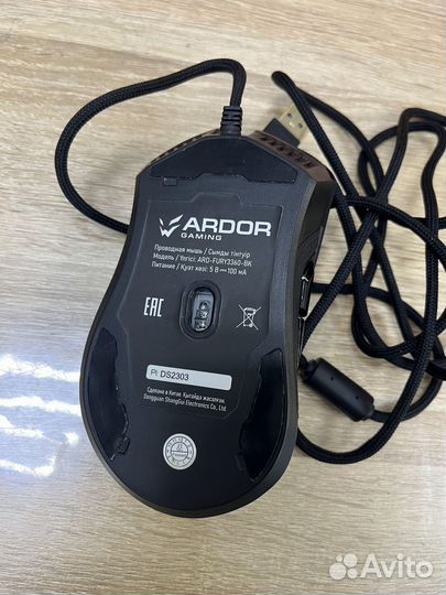 Мышь проводная ardor gaming Fury PRO черная