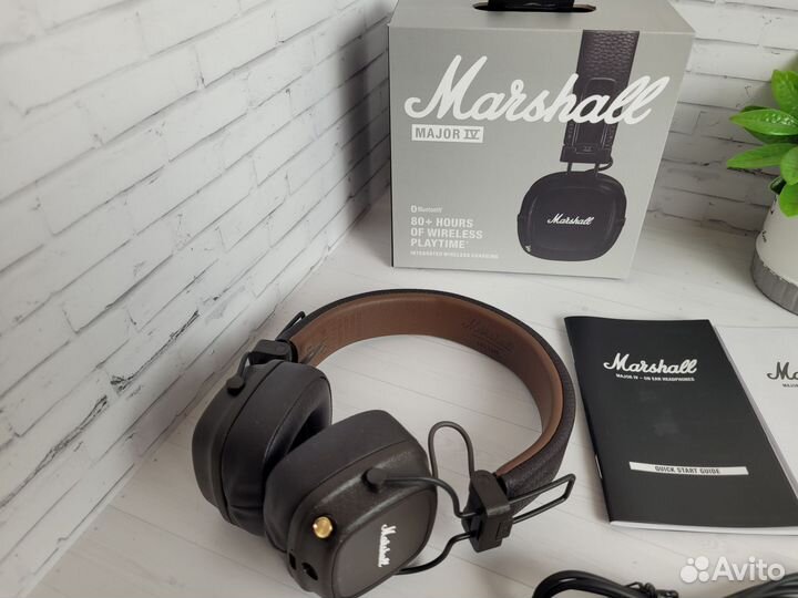 Наушники marshall major 4 коричневые