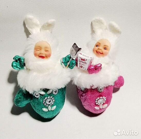 Ватные елочные игрушки новые