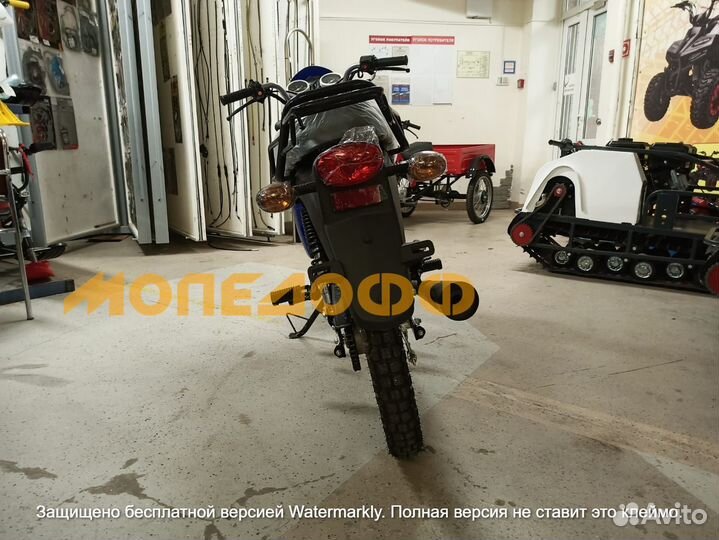 Дорожный мотоцикл зид 125 синий + шлем