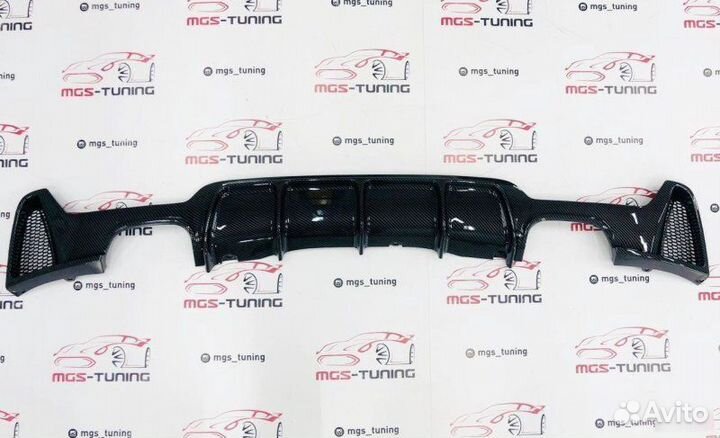 Диффузор BMW 4 F32 M-Performance 2x2 Под карбон