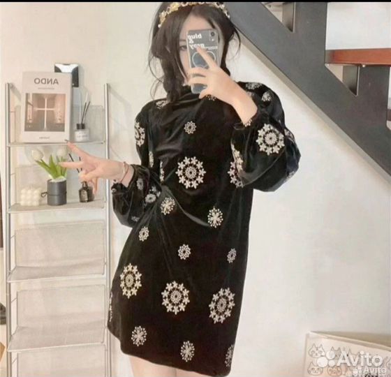 Платье бархат, 42-44 размер