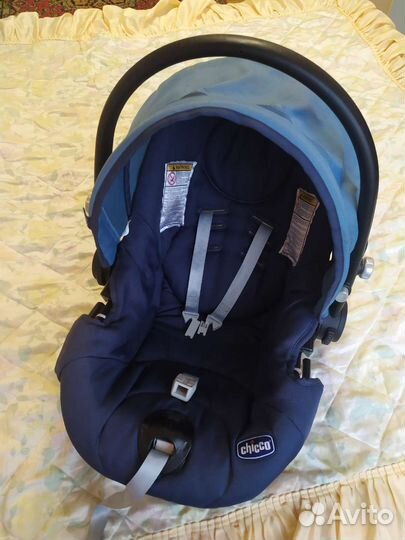 Детская автолюлька chicco от 0+ +ходунки в подарок
