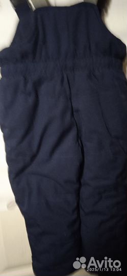 Штаны на лямках зимние малышу 74й