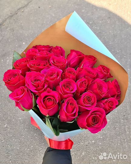 25 роз импортная Эквадор