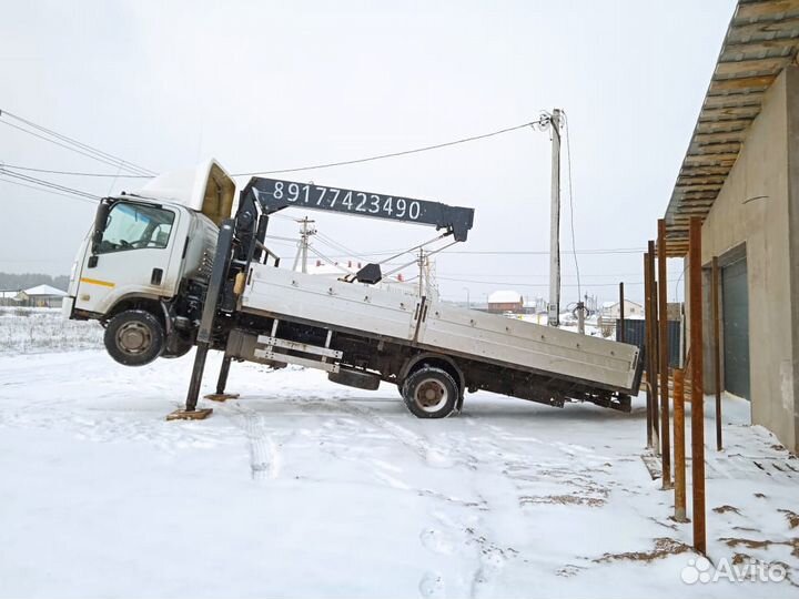 Аренда и услуги манипулятора, стрела 3 т, борт 5 т, 6 м