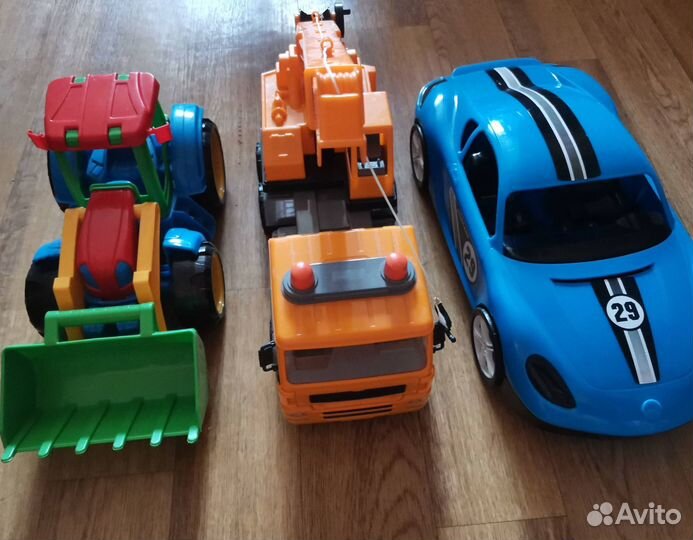 Большие машинки пакетом Полесье, Mobicaro 4 шт