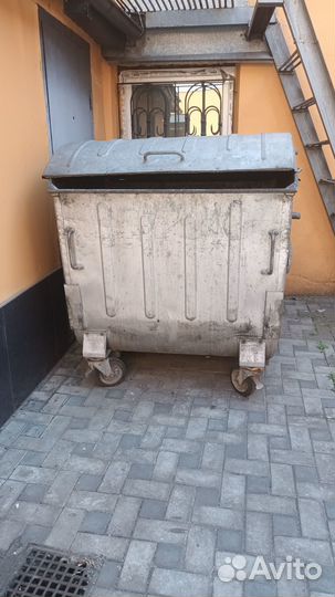 Оцинкованные мусорные контейнеры 1100л (1,1м3)