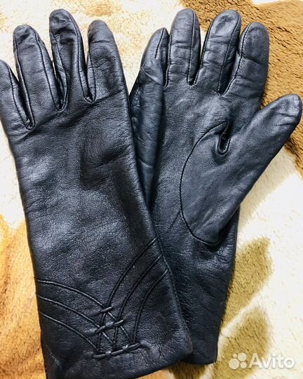 Перчатки кожаные размер S