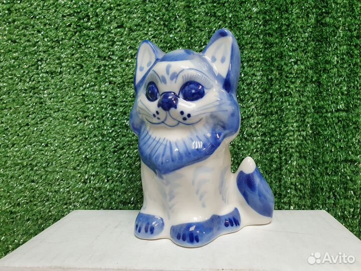 Кот гжель фарфор