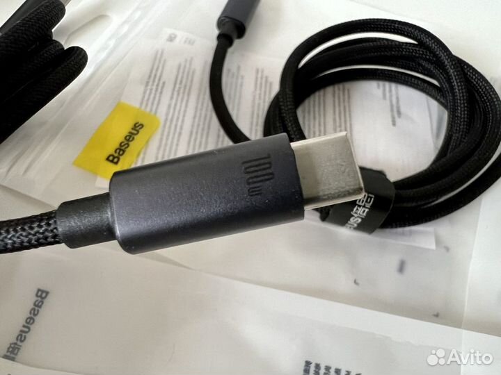 Кабель Baseus, USB Type-C, 100 Вт