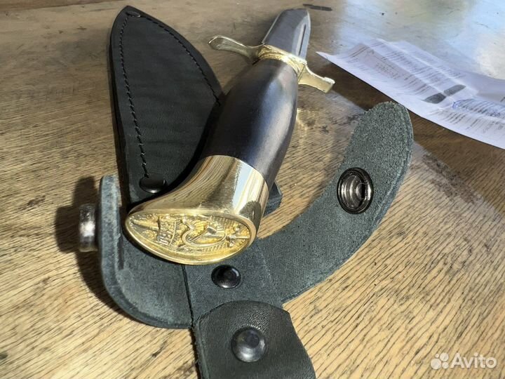 Нож финка нквд из настоящей Дамасской стали