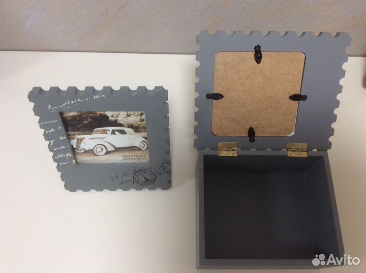 Фоторамка+шкатулка с рамкой.Набор из 2-х предметов