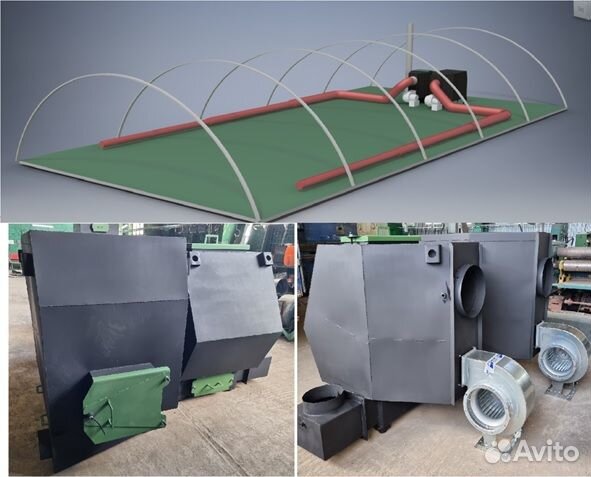 Котел для воздушного отопления теплицы 700-800 кв