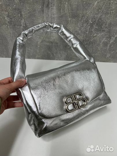 Новая женская сумка Balenciaga металлик