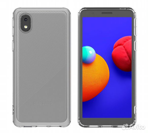 Оригинал Чехол Soft Clear Cover - Samsung A01 Core