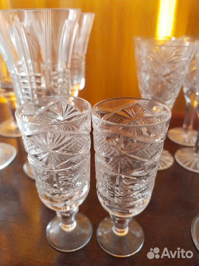 Хрустальные рюмки на ножке СССР