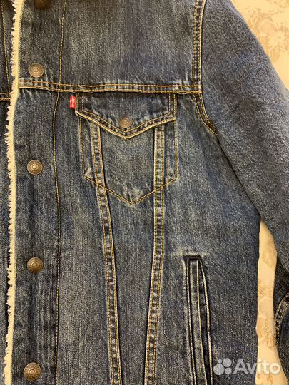 Утепленная Джинсовая Куртка Levis Sherpa Оригинал