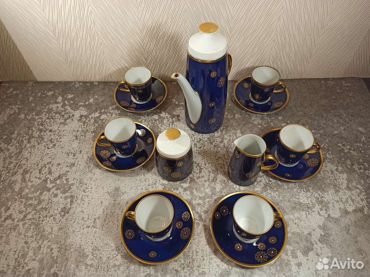 Кофейный сервиз Cobalt GDR