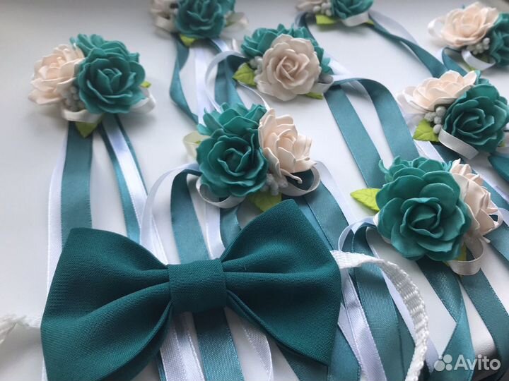 Браслеты подружкам невесты, бабочки друзьям жениха