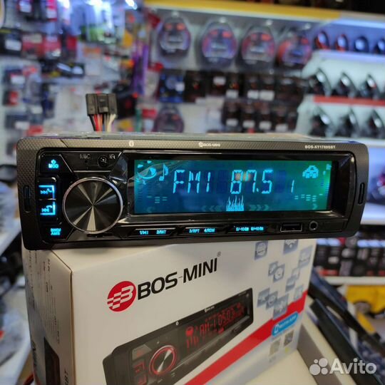 1din магнитола с bluetooth bos-mini