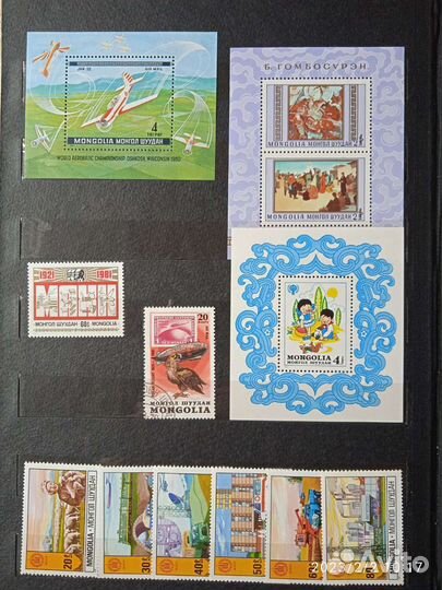 Почтовые марки и блоки Монголии