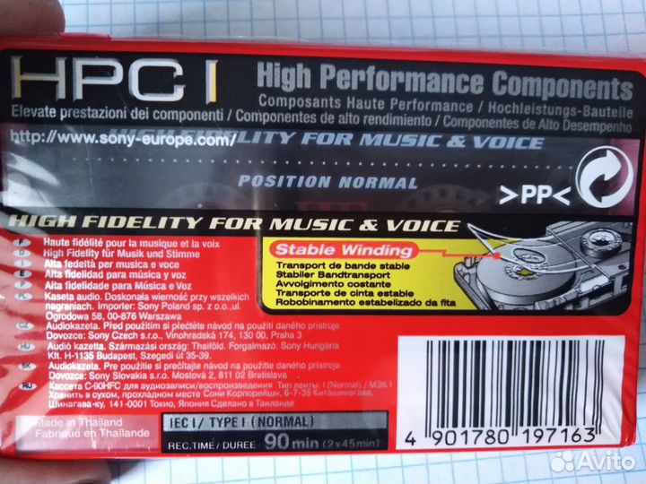 Кассета sony ef 90