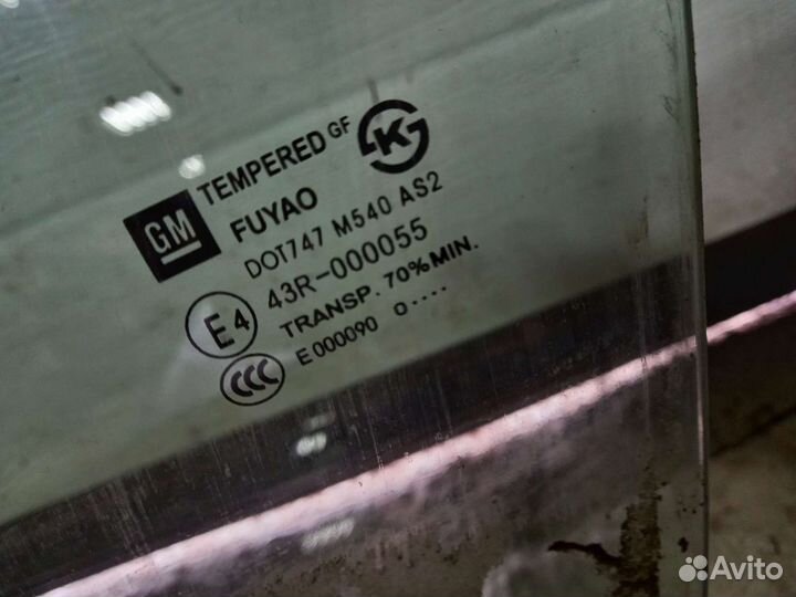 Стекло боковое Chevrolet cruze