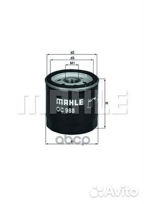 Фильтр масляный OC988 Mahle/Knecht