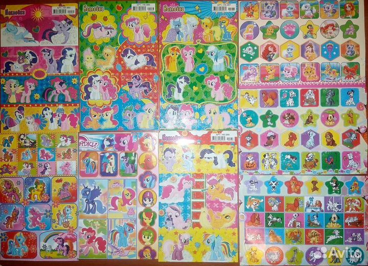 Наклейки с героями мультфильмов