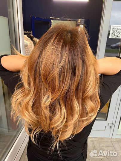 Окрашивание волос с осветлением