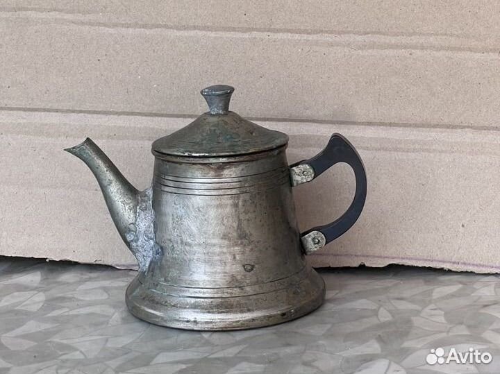Заварочный чайник СССР, мельхиор, антиквариат