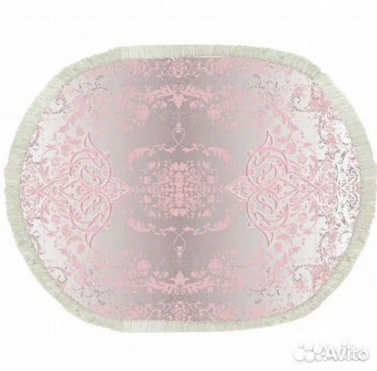 Коврик универсальный 60х100см Узор овал бахрома