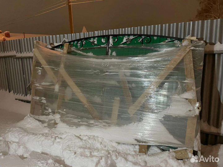 Ворота с калиткой распашные