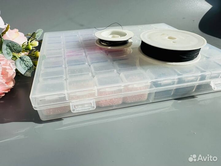 Набор бисера, леска, проволока