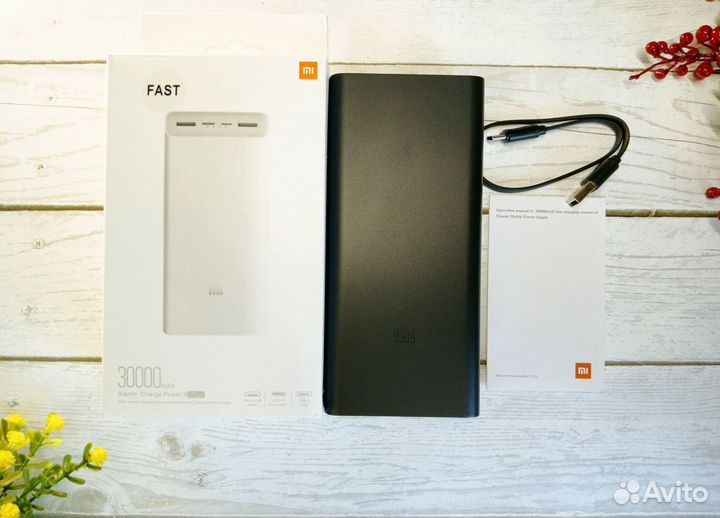 Повербанк Xiaomi 30000 Black lux + гарантия