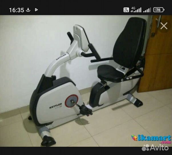 Немецкий велотренажер - kettler горизонтальный