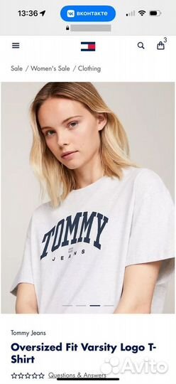 Футболка tommy jeans S M новая