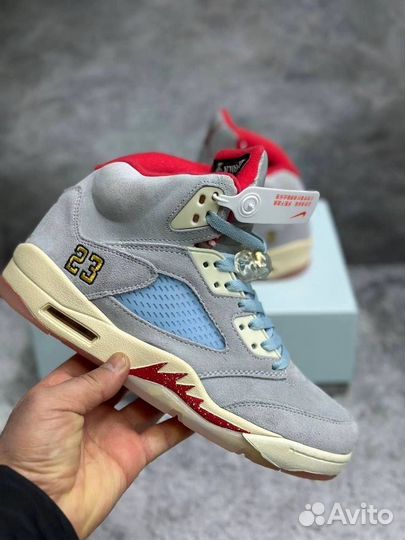 Кроссовки Nike jordan 5 светлые мужские летние