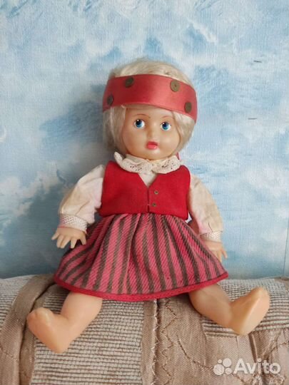Кукла СССР salvo Эстонская, 25см, 70годов