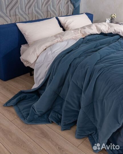 Покрывало богема серо-голубой новое на кровать