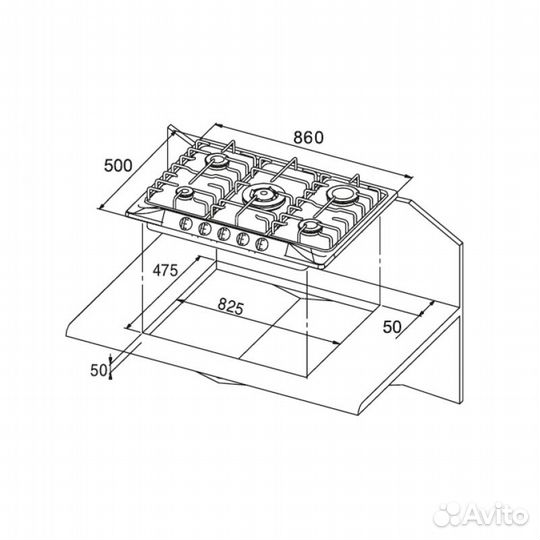 Варочная поверхность Kuppersberg FV9tgrz ANT Bronz