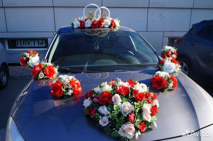 Свадебные украшения на авто, кортеж(прокат)