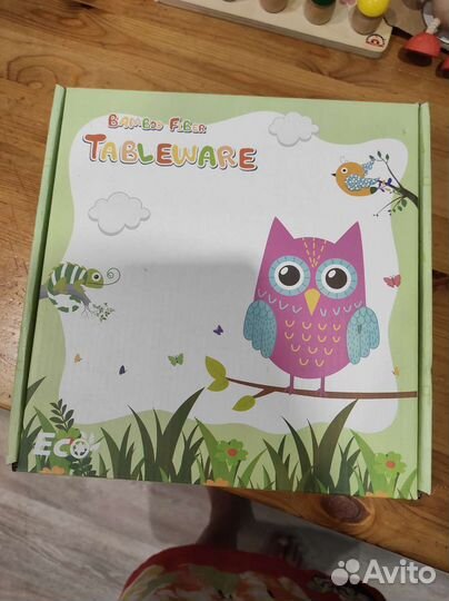 Новая детская посуда бамбук