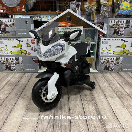 Электромотоцикл е222kx резиновые колеса