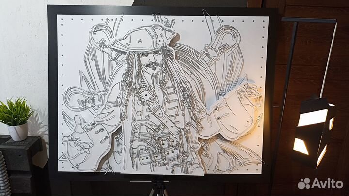 Портрет на заказ из метал. проволоки Ручная работа