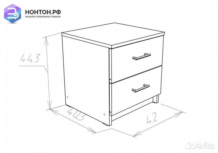 Тумба прикроватная Лофт 420 белый