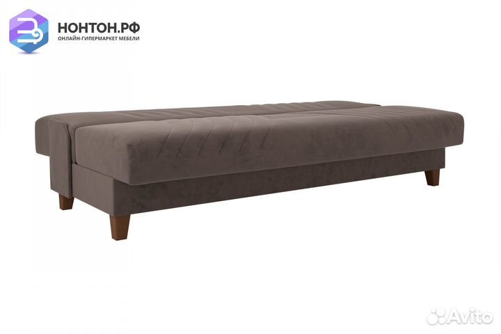 Диван книжка Бэлла серо-коричневый